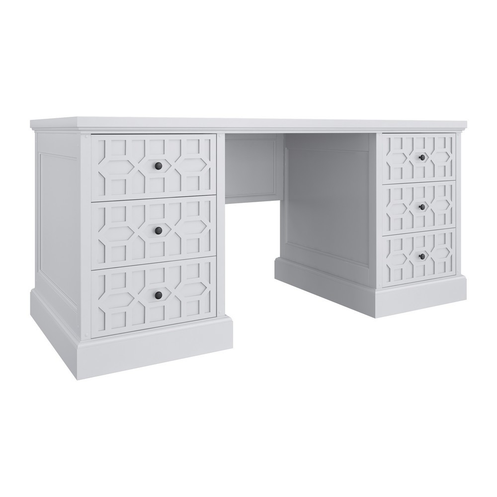 стол белый письменный неоклассика