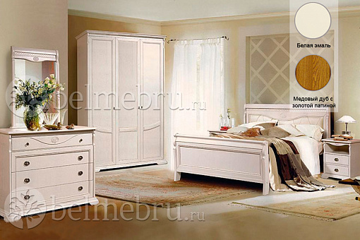 Набор мебели для спальни Лика 3 (цвет белая эмаль)