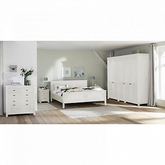 Набор мебели для спальни Рауна 2 (160х200) Белый воск