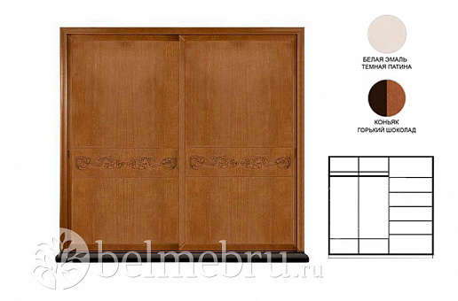 Шкаф для одежды Соната с декором ММ-283-01/02Р-1