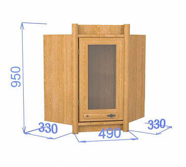 Шкаф настенный со стеклом на 60 "Хлоя КХ 11"