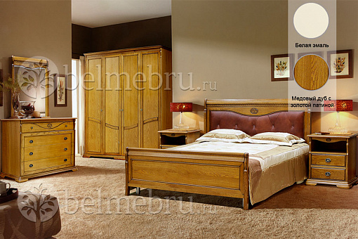 Набор мебели для спальни Лика 4 (цвет дуб медовый+ЗП)