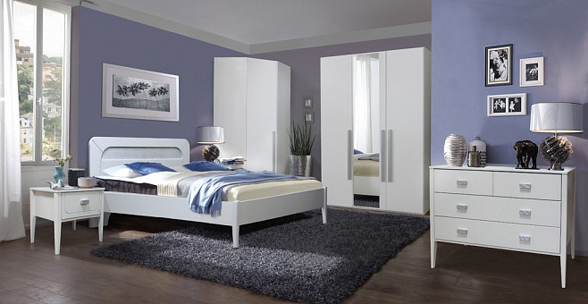 Набор мебели для спальни Лорена 4 (цвет альба + СП)