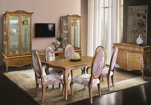 Набор мебели для гостиной Трио 3 (цвет коньяк серебряная патина)