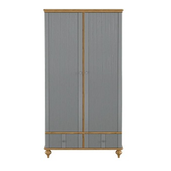 Шкаф для одежды Рандеву-22 (Серый №7042 + антик №24)