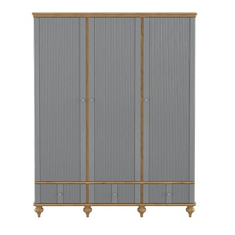 Шкаф для одежды Рандеву-33 (Серый №7042 + антик №24)
