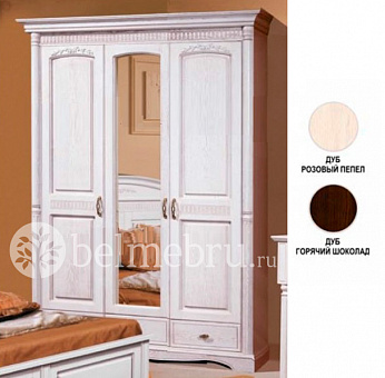 Шкаф для одежды 3-х дверный Паола с зеркалом БМ-2165-01