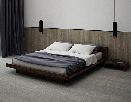 Кровать двуспальная Япония из массива дуба