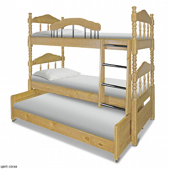 Двухъярусная кровать Альбион (3 спальных места)