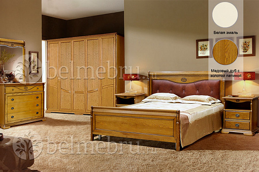 Набор мебели для спальни Лика 5 (цвет дуб медовый+ЗП)