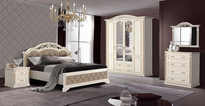 Набор мебели для спальни Венеция (цвет М-18 ваниль)